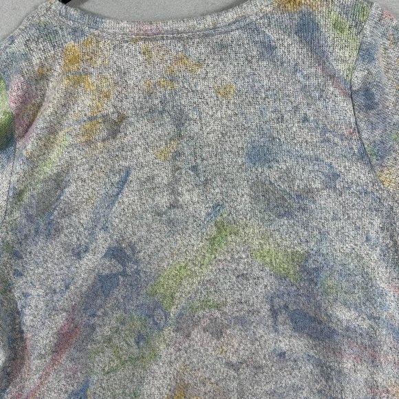 CJ Banks Womens  Pull Over Sweater 2X Grey Blue Pink Yellow Long Sleeve - Picture 8 of 9